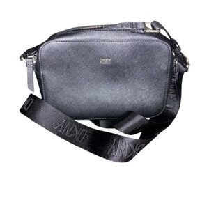 DKNY Black Belt Bag with Adjustable Strap and Modern Design